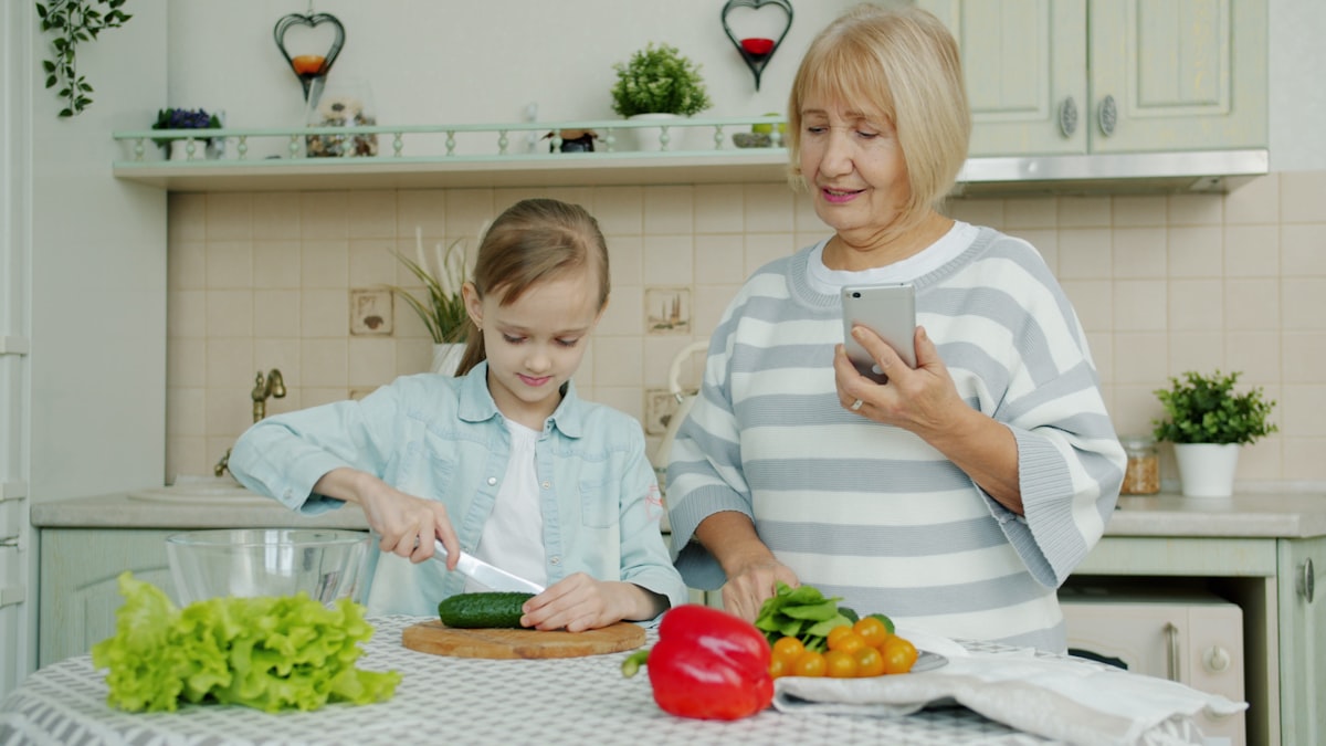 Healthy cooking with fresh ingredients