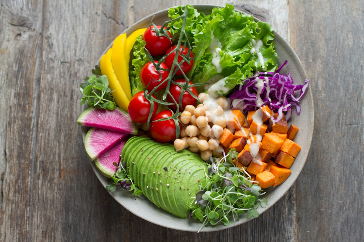 Fresh vegetables and healthy meal preparation